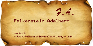 Falkenstein Adalbert névjegykártya