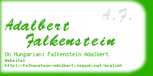 adalbert falkenstein business card